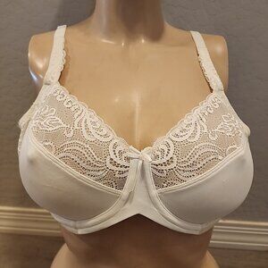 Lilyette Bra 38C Ivory Underwire Unlined 0432